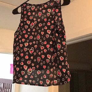 Black heart shaped blouse